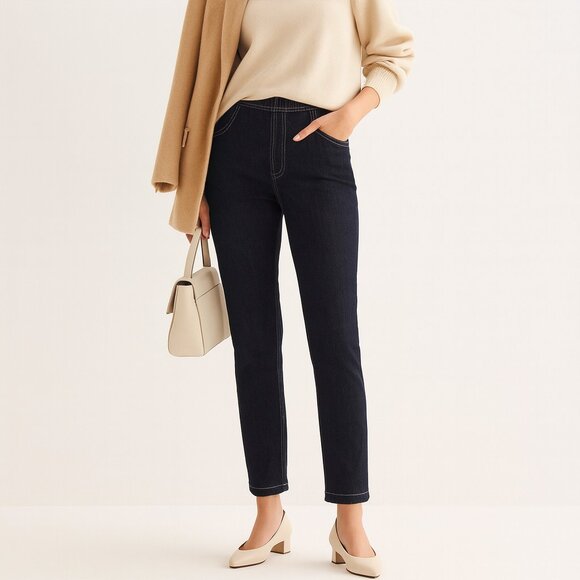 Rachel Comey High Rise Straight Leg Prime Jeans in Dark Indigo Womens Size 0 - Picture 1 of 13